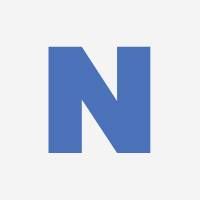 A blue letter n on a white background.
