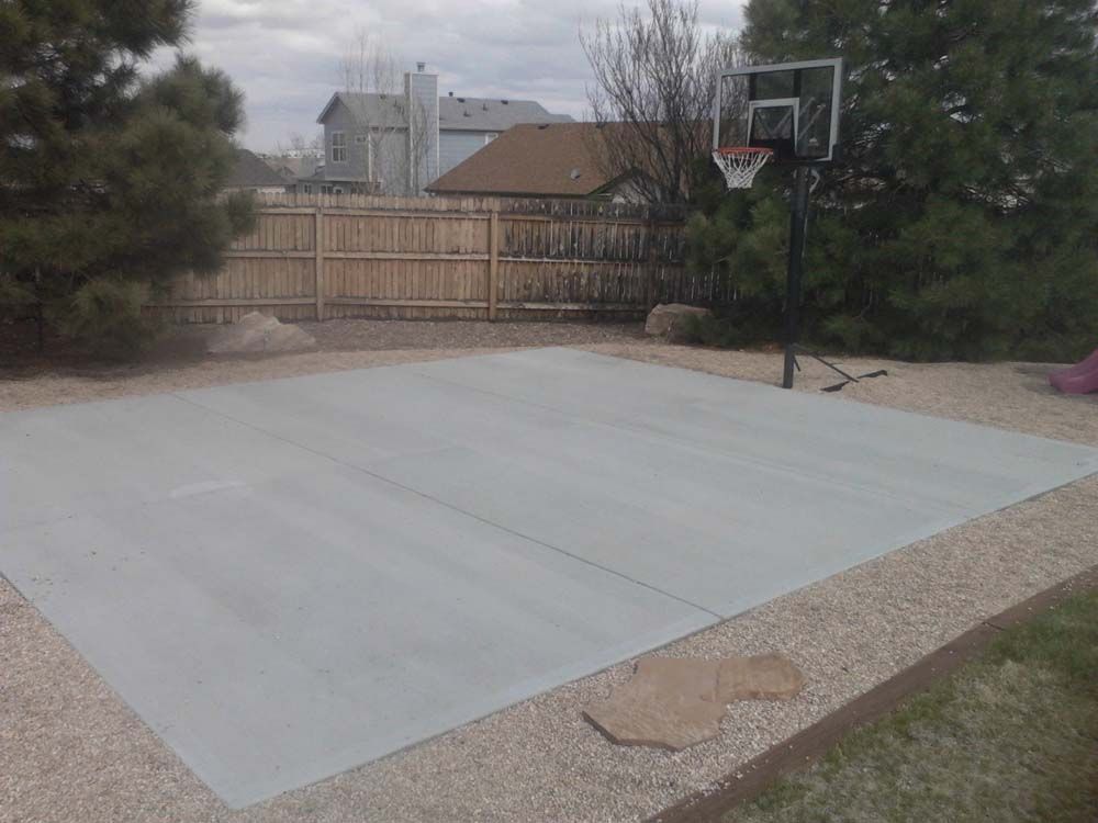 Basketball Court Made of Concrete
