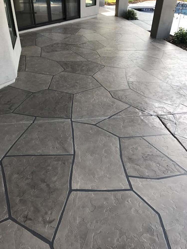 Patterned Concrete Walkway