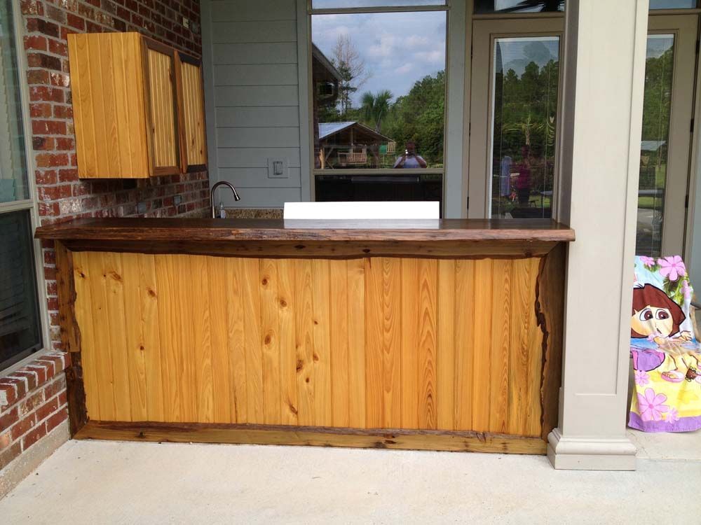 Exterior Kitchen Made of Wood