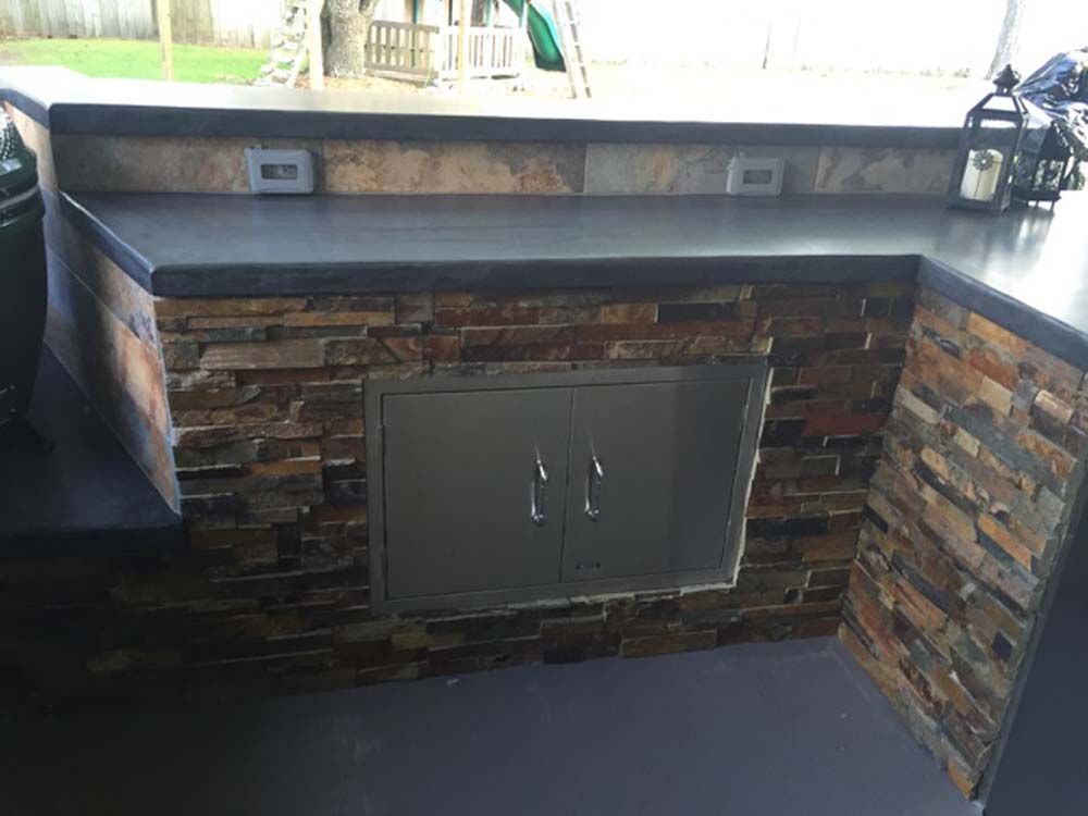 Exterior Kitchen Made of Brick