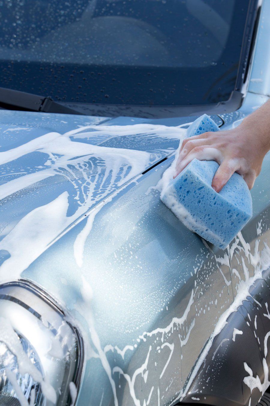 Car Is Washing In Soap — Lexington, KY — Mr. Sparkle Car Wash