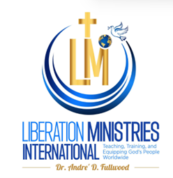 A logo for liberation ministries international teaching training and equipping God 's people worldwide