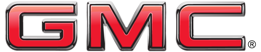 The GMC logo is red and silver on a white background.