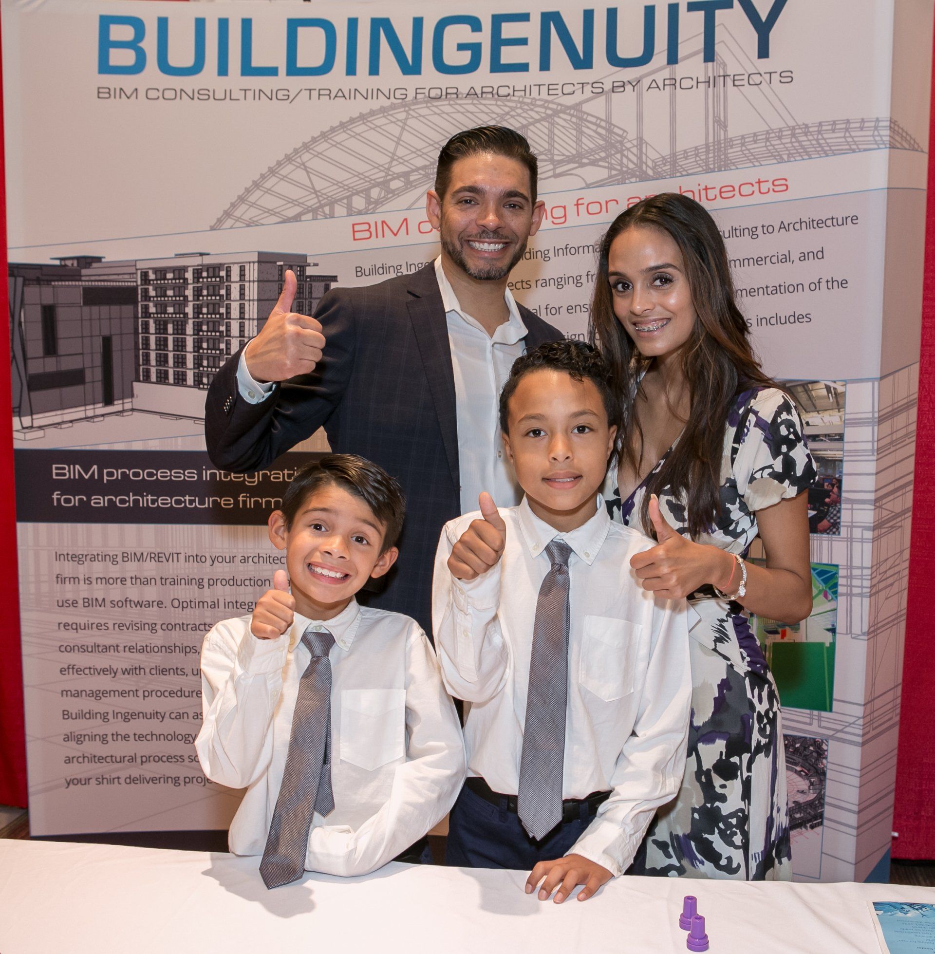 victors family at an event