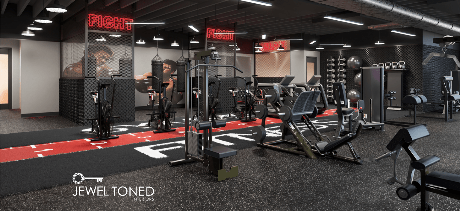 Rendering of the interior of the new Symmetry Fitness facility.
