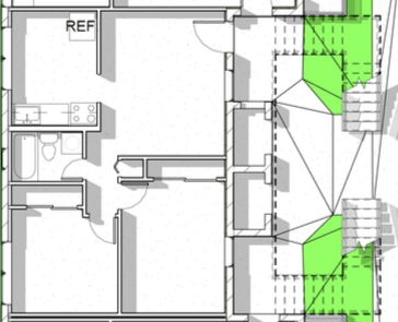 a floor plan of a house with the word ref at the top