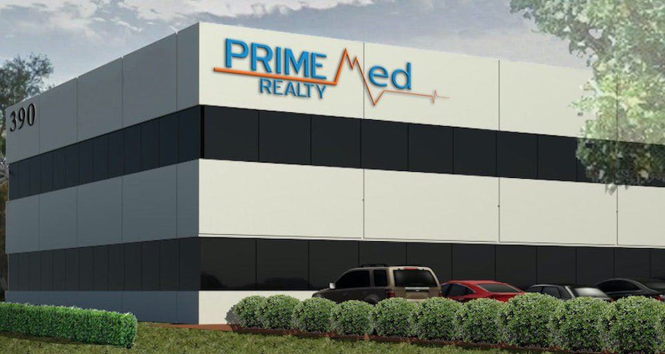 an artist 's impression of a building for prime med realty
