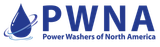 The logo for pwna power washers of north america