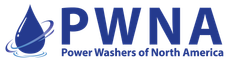 The logo for pwna power washers of north america