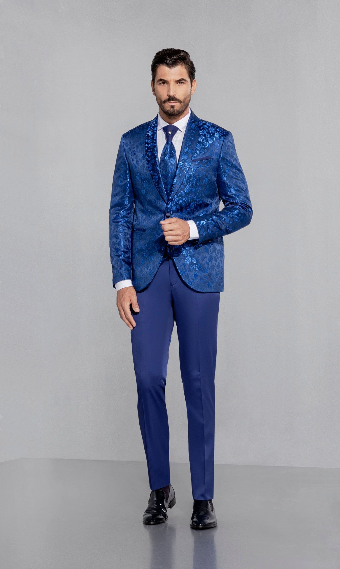 Impero, completo uomo blu con giacca lavorata