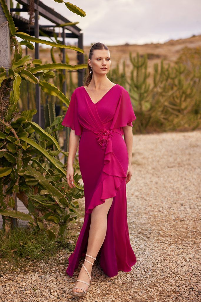 vestito morbido rosa