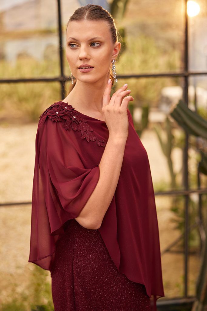 vestito rosso con casacca