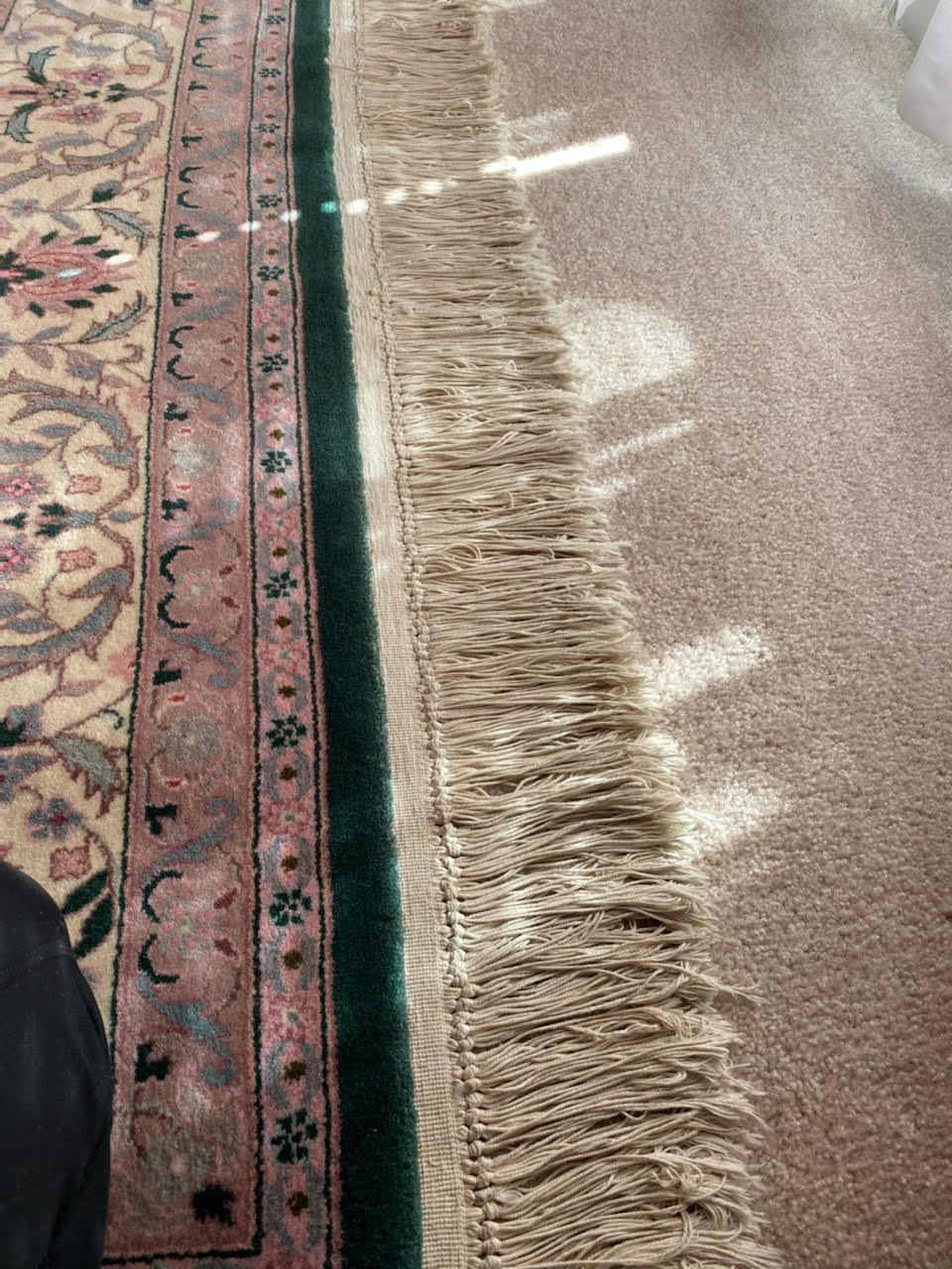 clean rug fringe