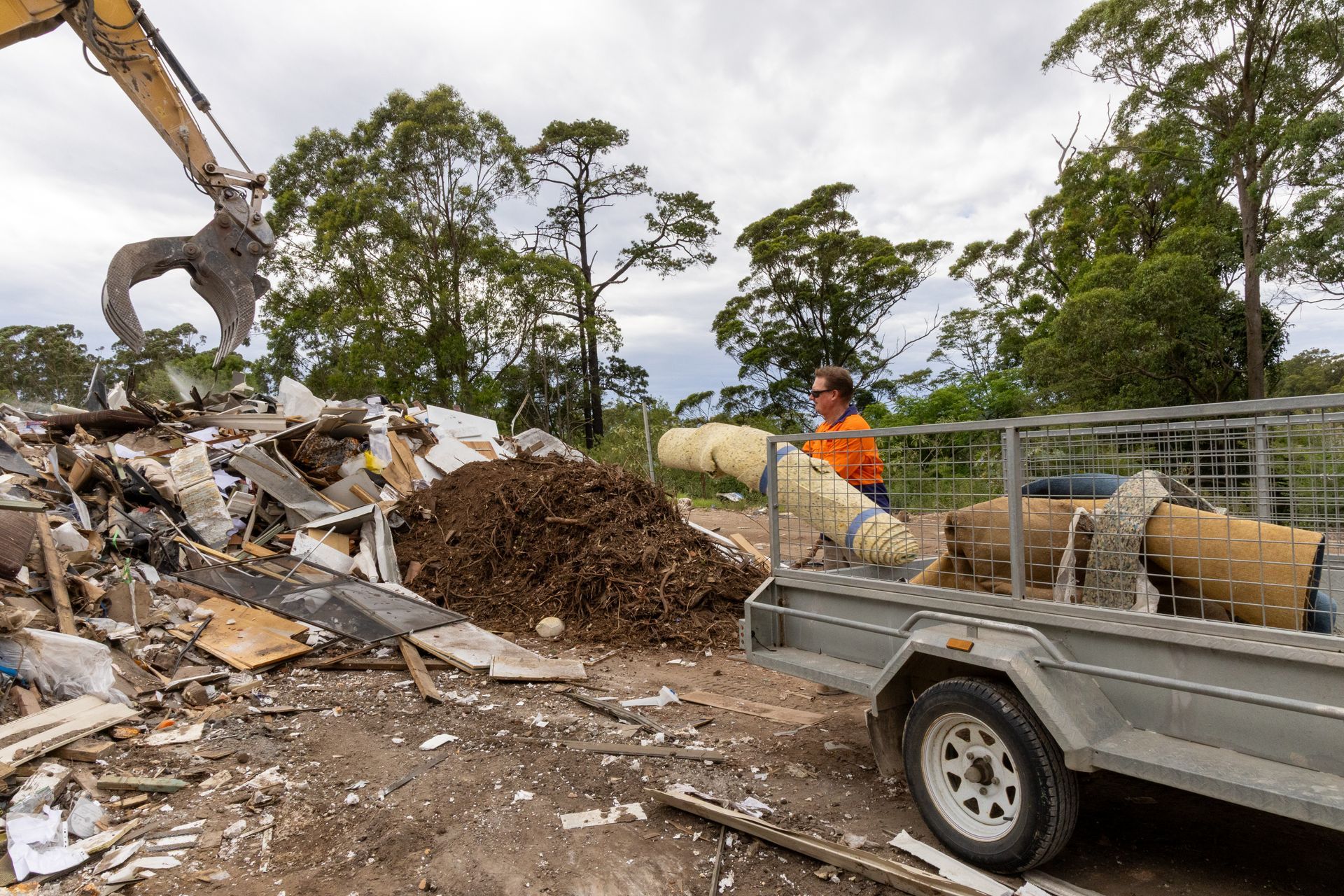 A Pile of Broken Bricks and Debris — Economy Waste Group | Skip Bins Central Coast In West Gosford, NSW