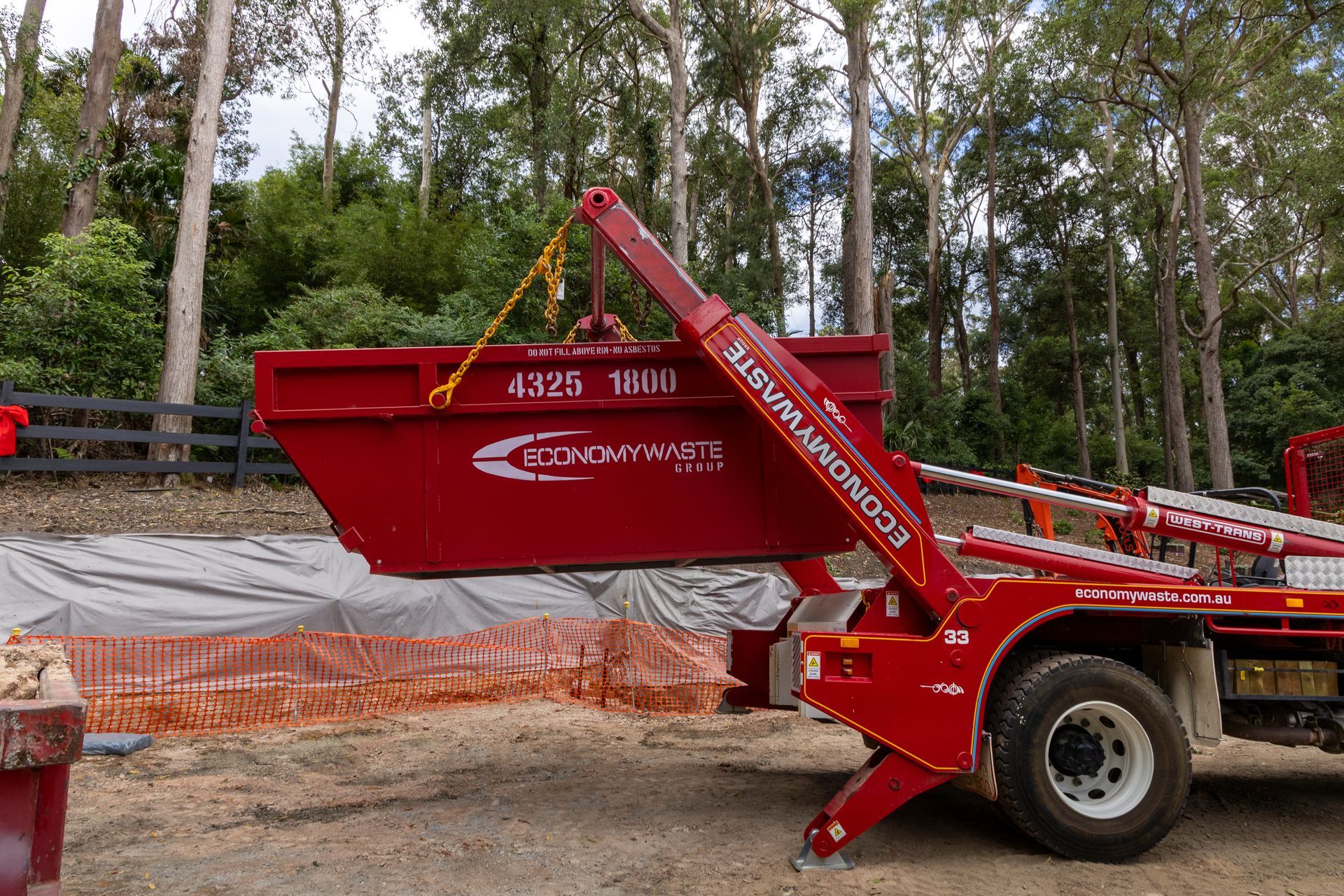 Red Waste Bin — Economy Waste Group | Skip Bins Central Coast In Newcastle, NSW