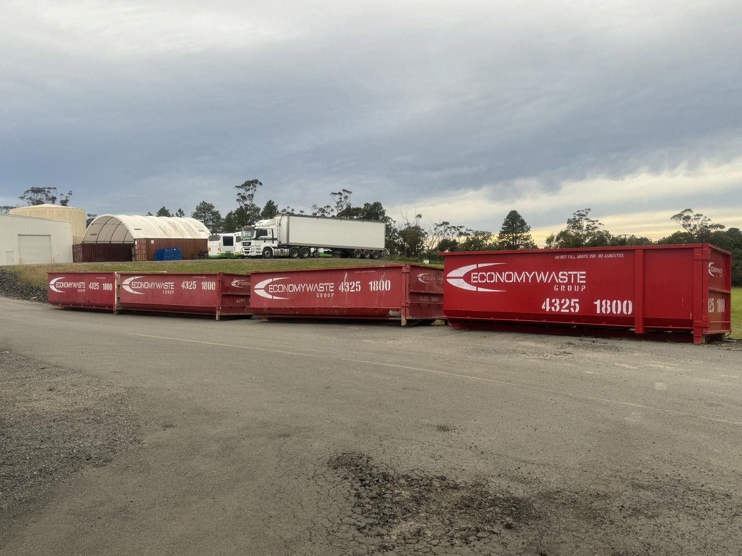 Red Waste Disposal Containers — Economy Waste Group | Skip Bins Central Coast In West Gosford, NSW