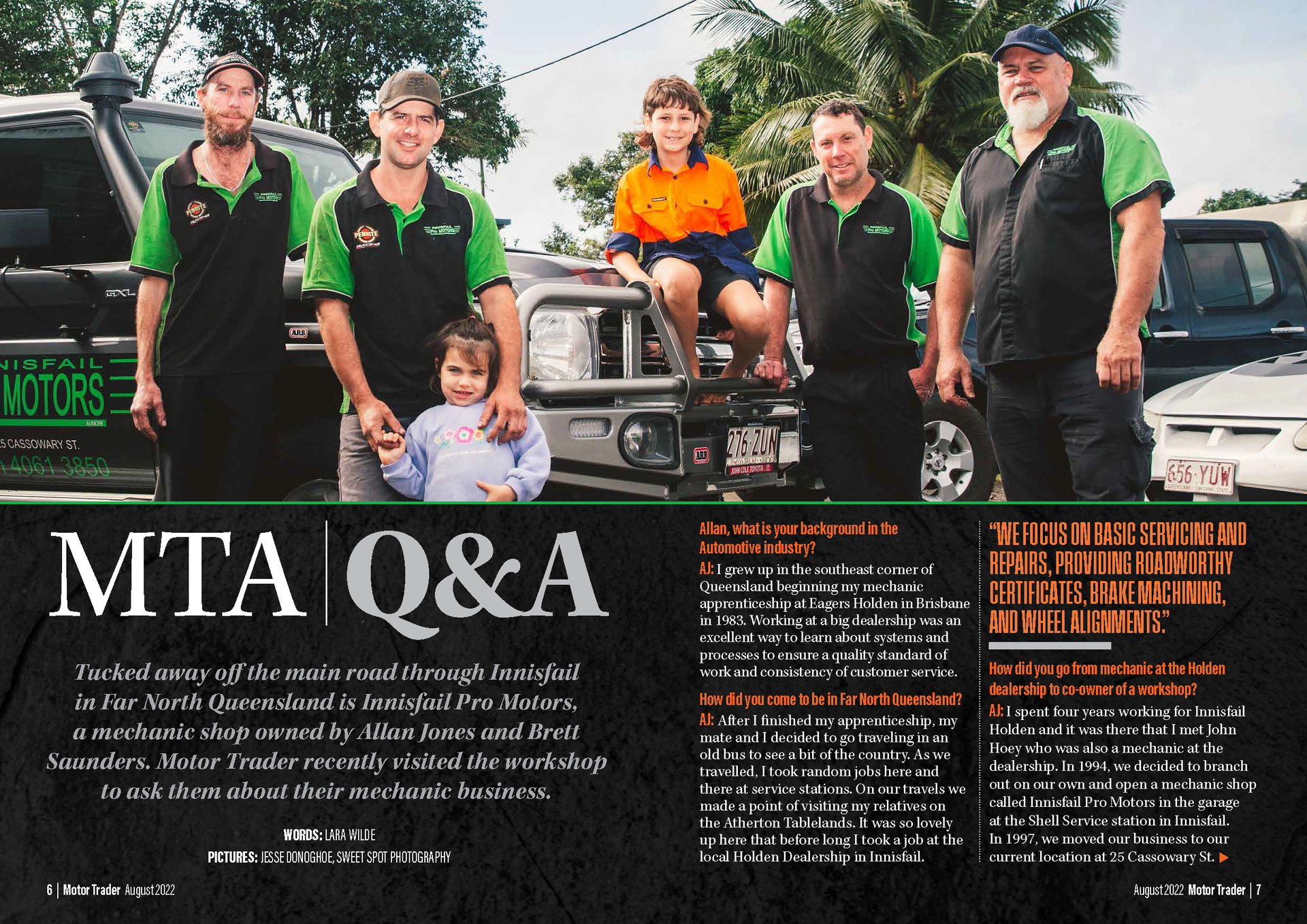A Group of People Standing in Front of a Truck With the Words Mta Q & a on the Bottom — Innisfail Pro Motors In Innisfail, QLD