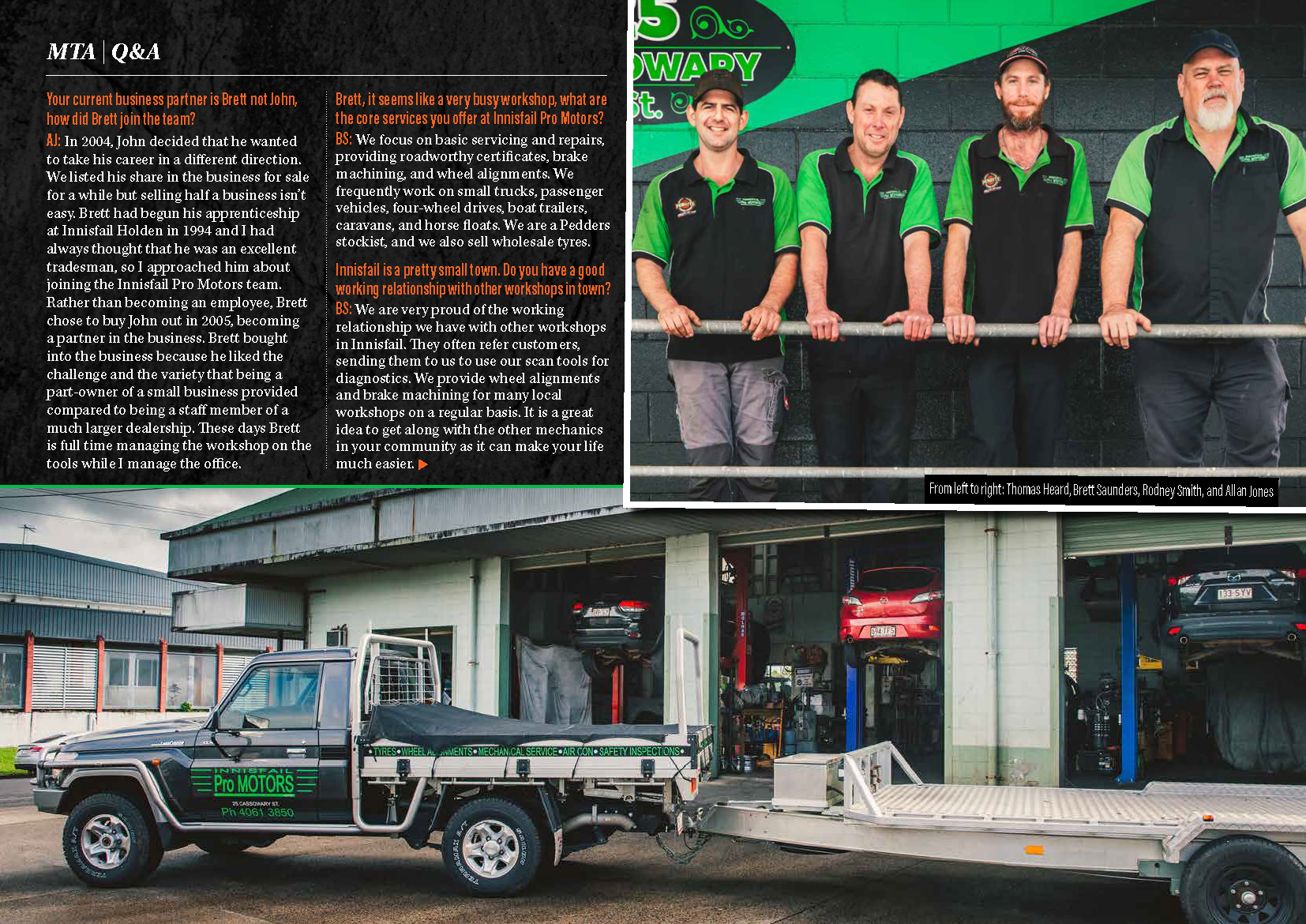 A Group of Men Are Standing in Front of a Car Repair Shop — Innisfail Pro Motors In Innisfail, QLD