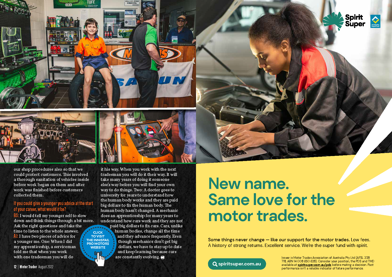 A woman is working on a car engine in a garage