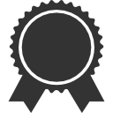 Black seal with ribbon.