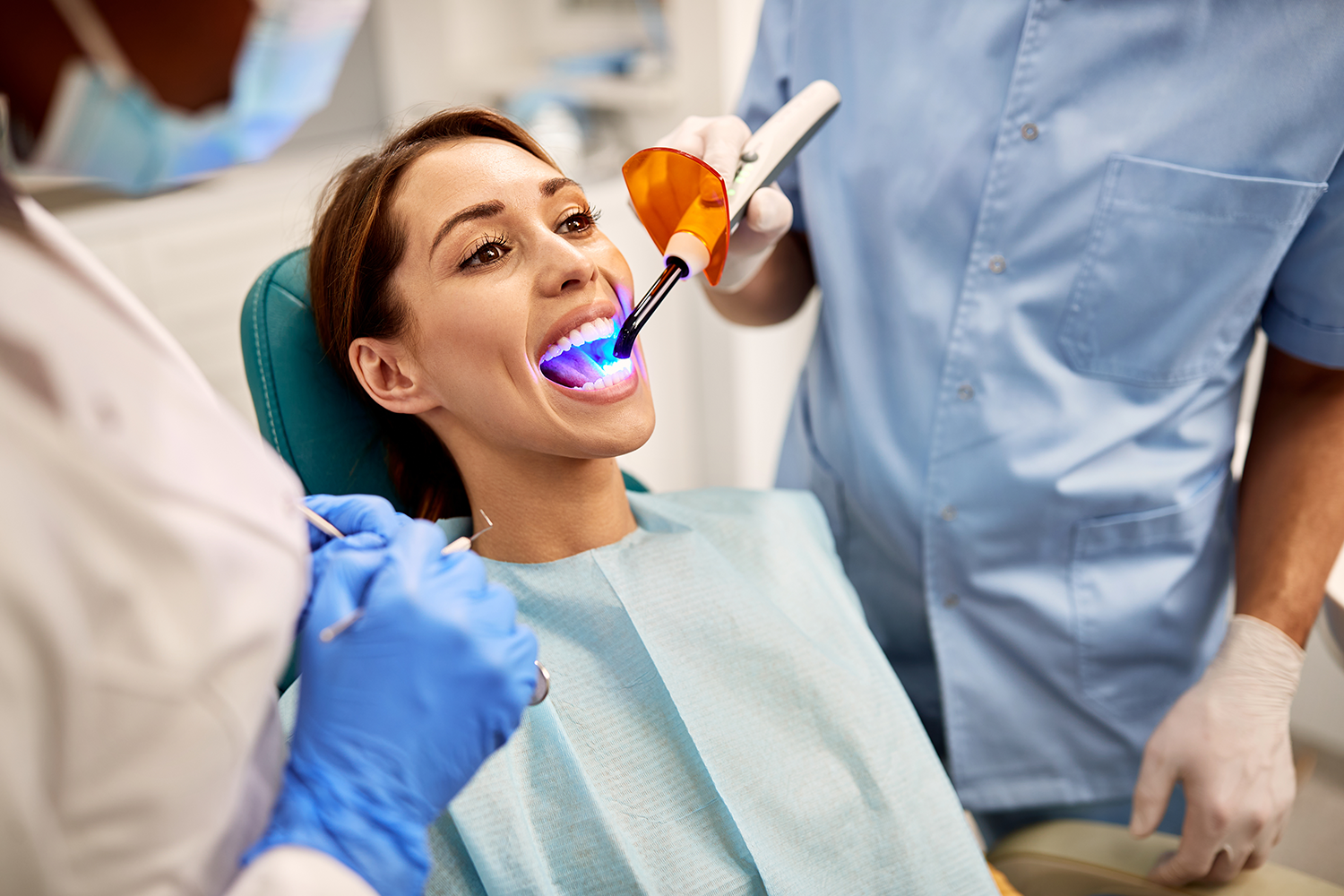 Patient getting root canal therapy