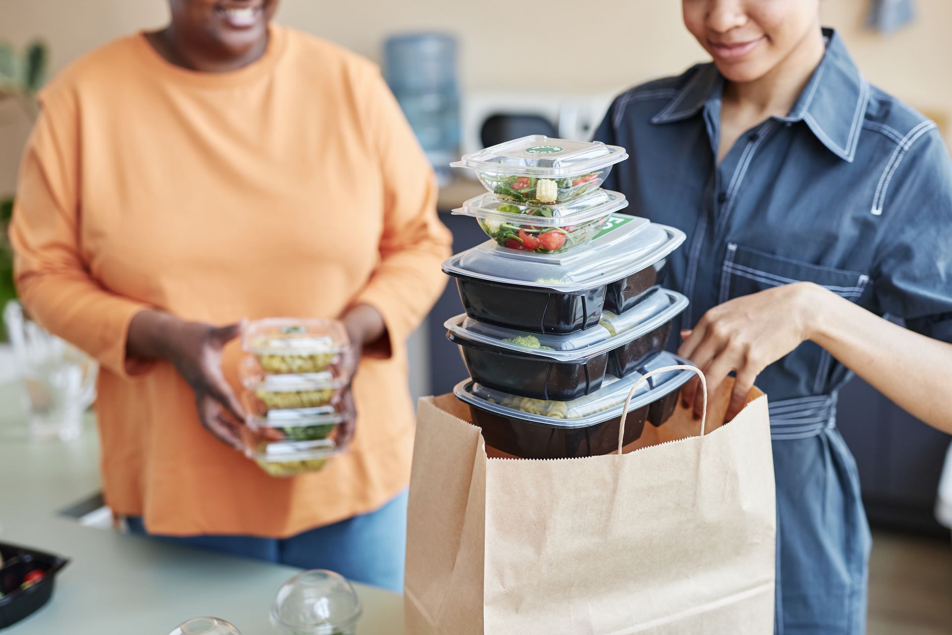 A photo of plastic food containers