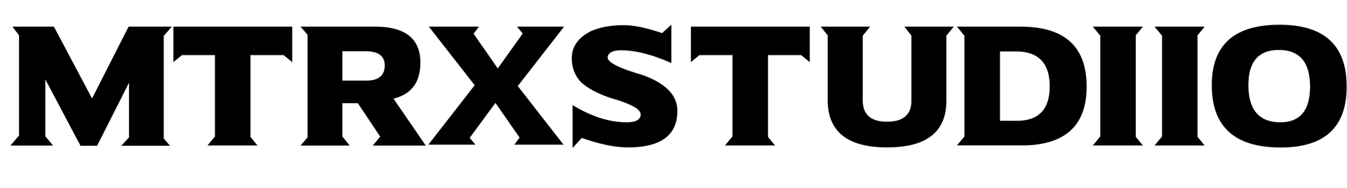 MTRXSTUDIIO, tekst in een zwart, vetgedrukt lettertype.