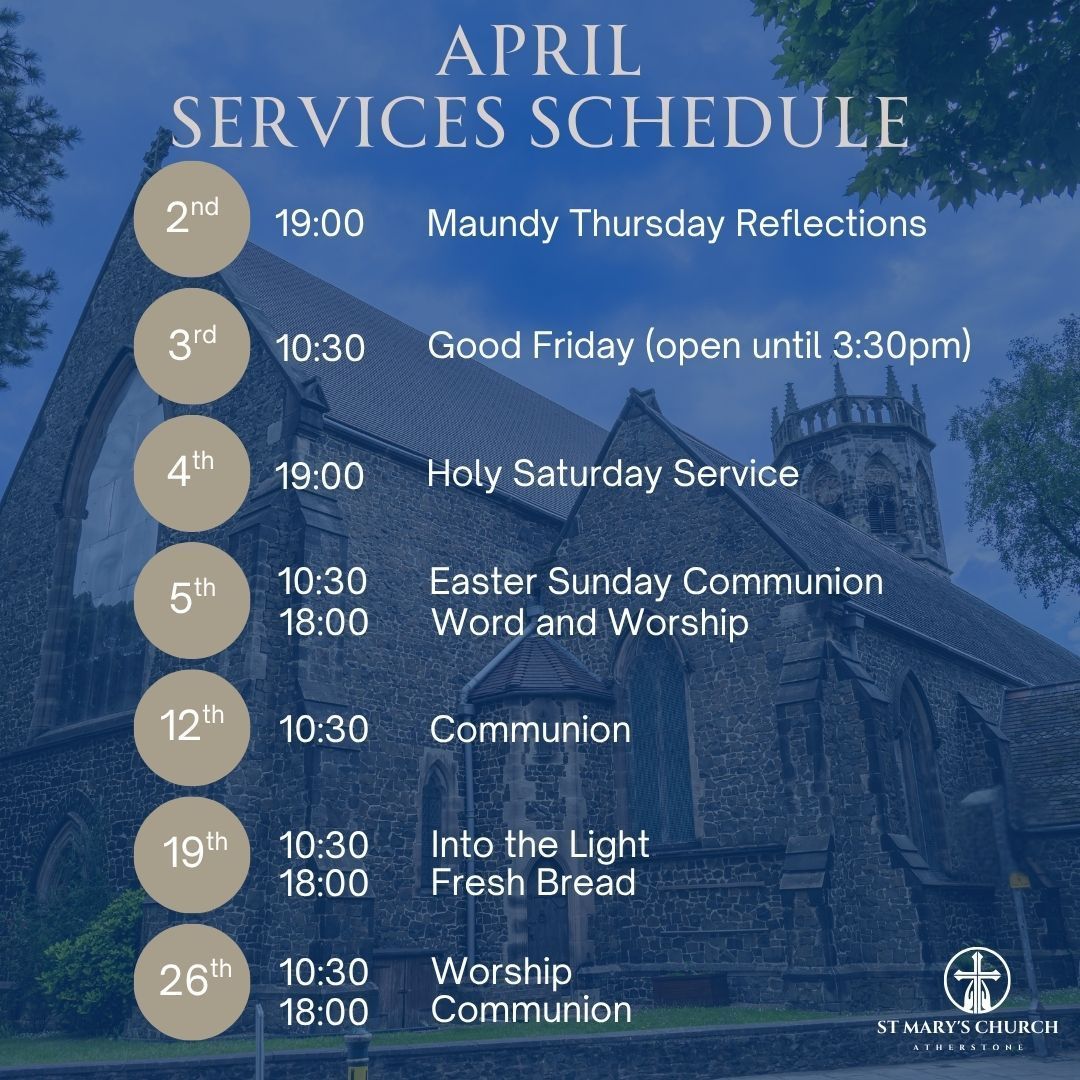 A september schedule with a picture of a church in the background