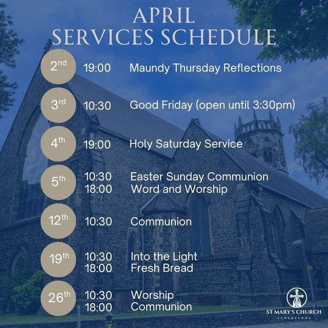 A september schedule with a picture of a church in the background