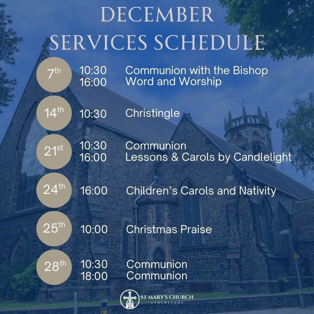 A september schedule with a picture of a church in the background