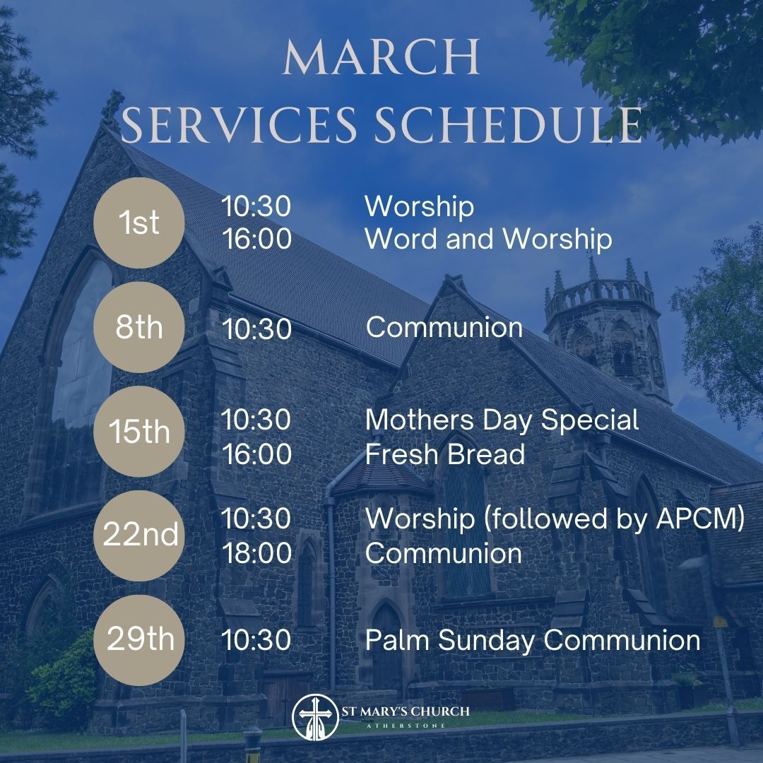 A september schedule with a picture of a church in the background