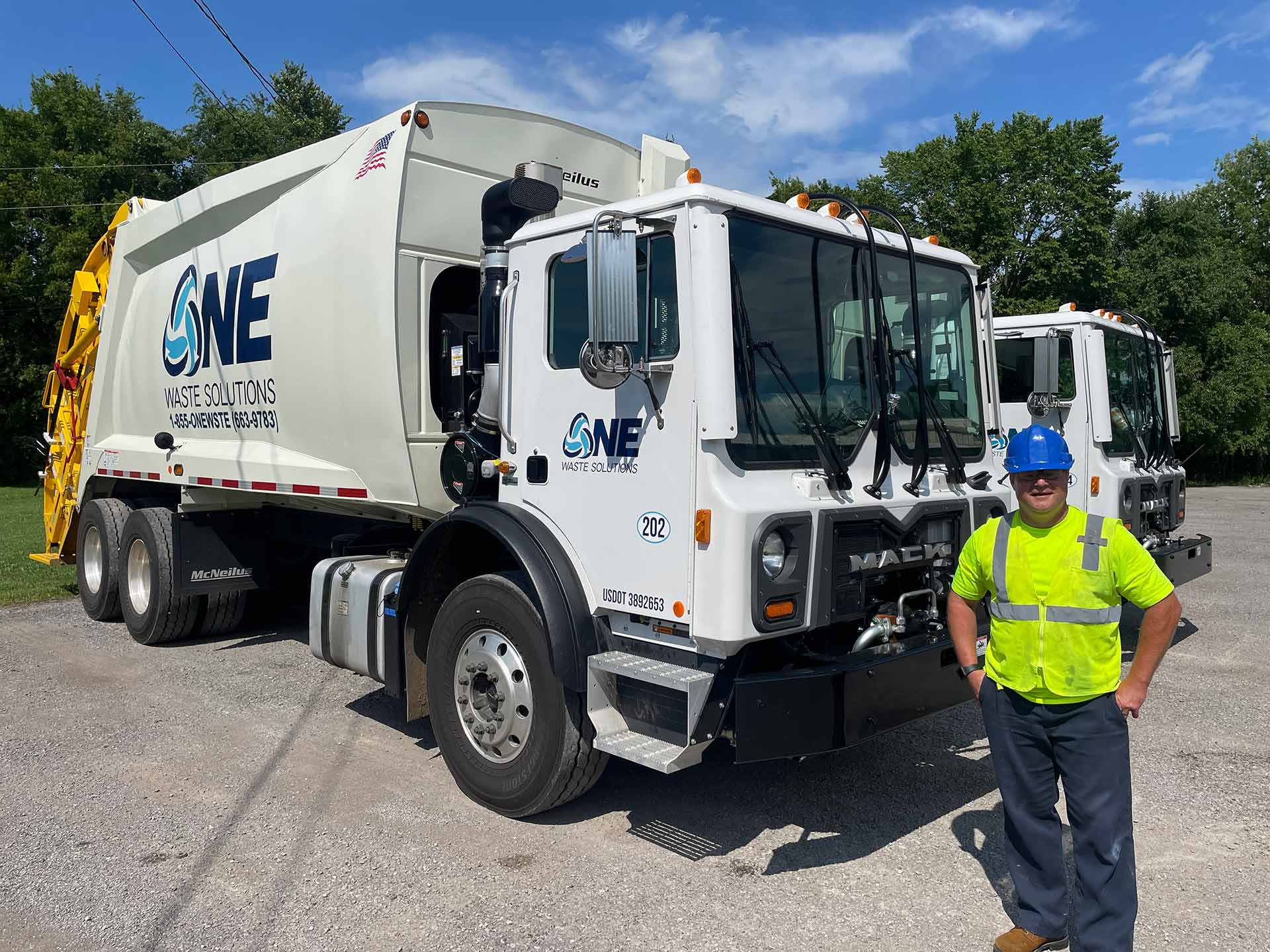 Garbage Truck and Worker — Murfreesboro, TN — One Waste Solutions