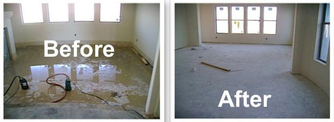 Water Damage Before and After