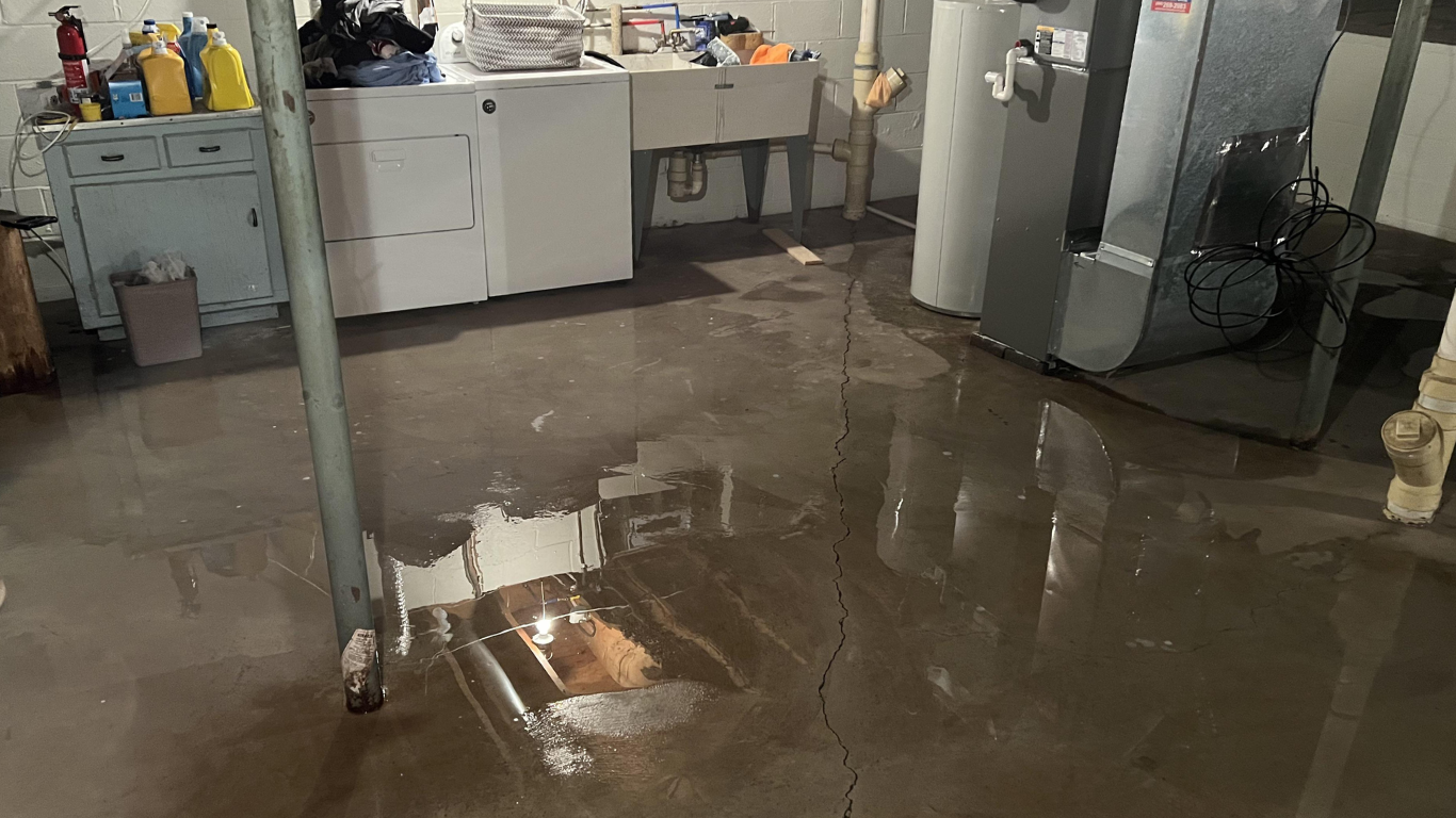 flooded basement