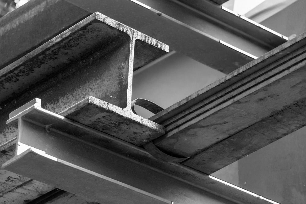 A Black and White Photo of a Metal Structure — Mayric Engineering in Taree, NSW