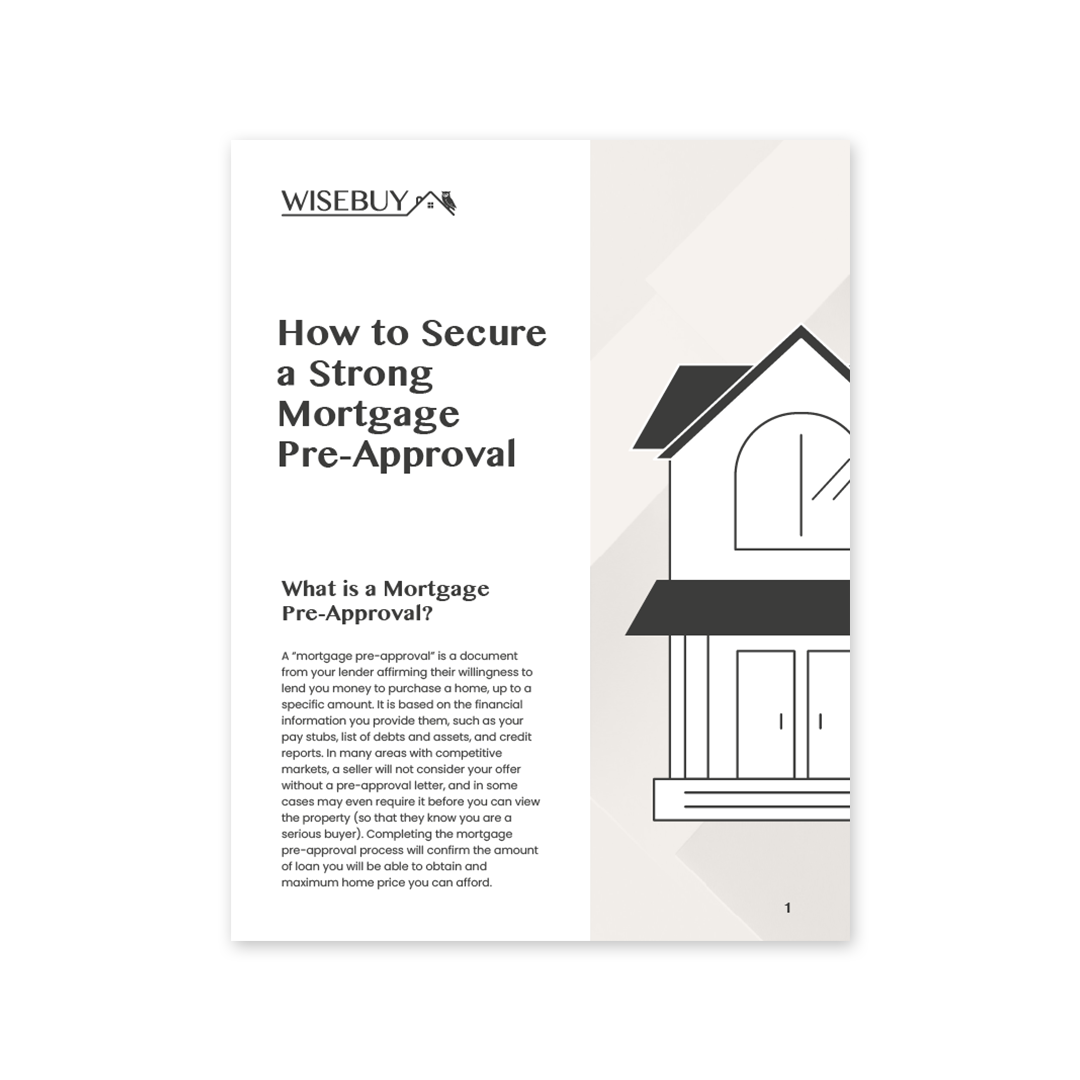 A brochure about how to secure a strong mortgage pre-approval.