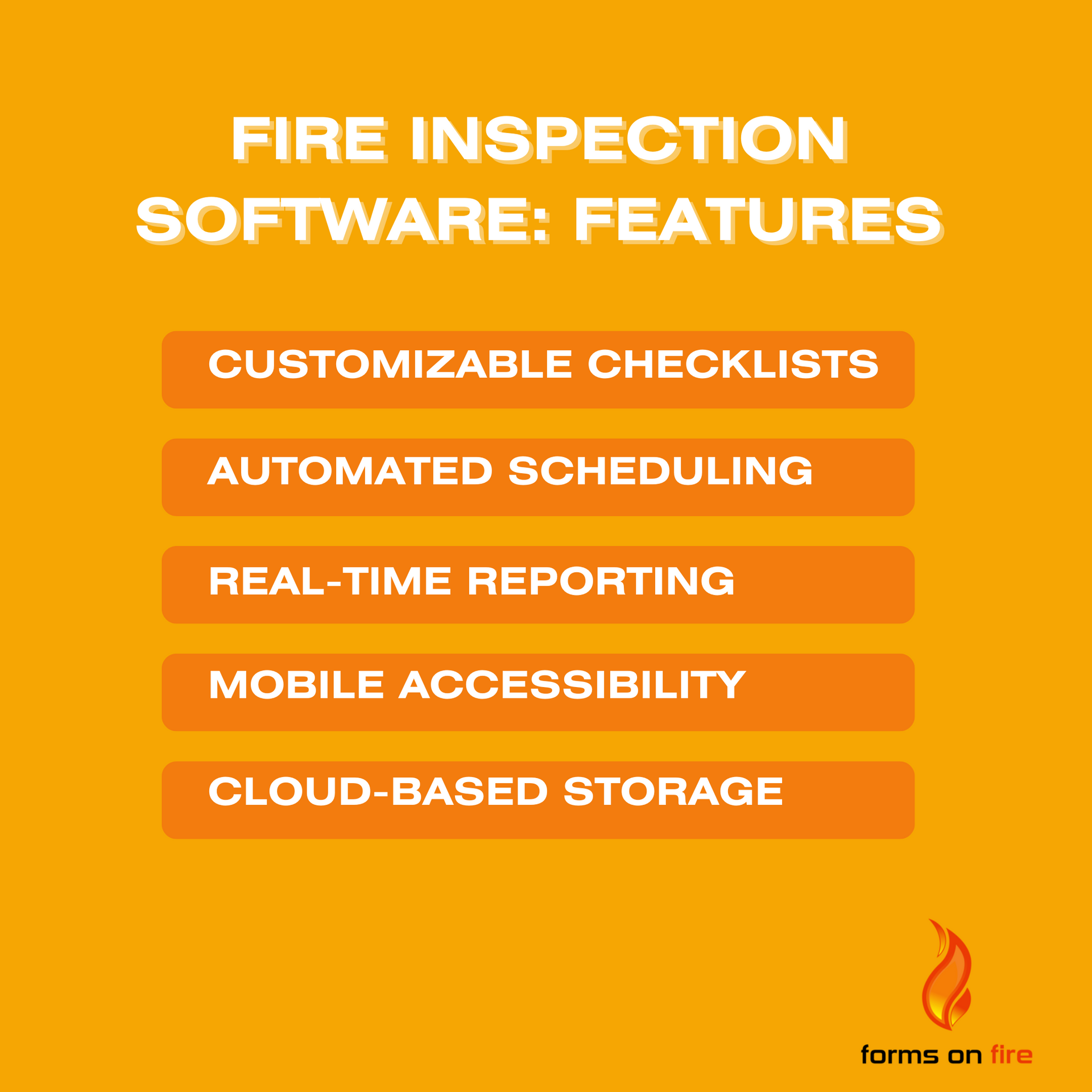 Fire inspection software features graphic