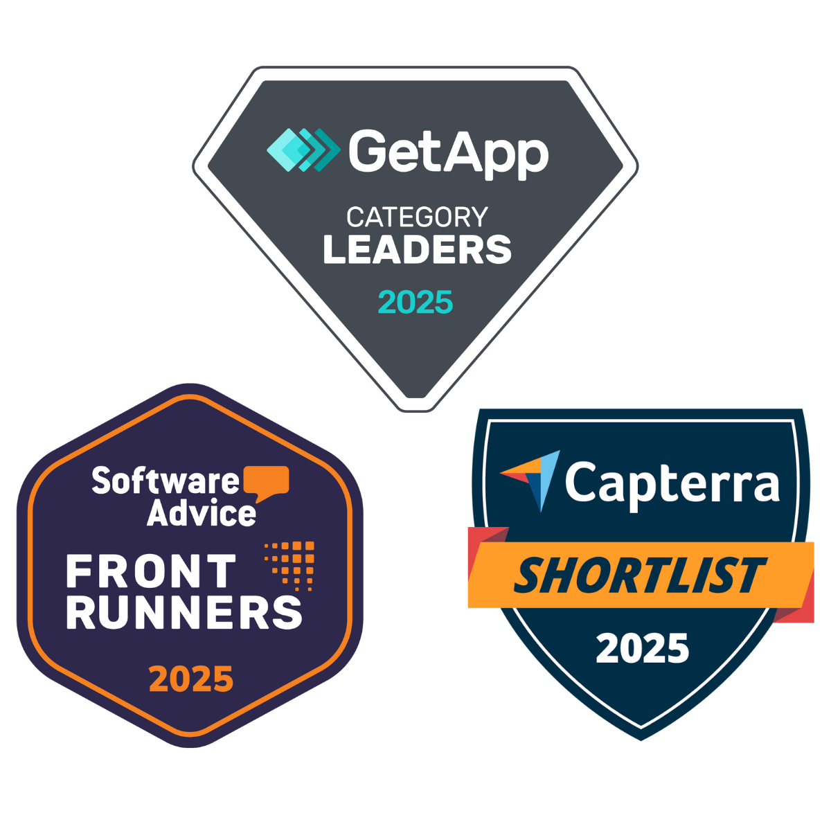Forms On Fire Badges - Software Advice, Capterra, GetApp