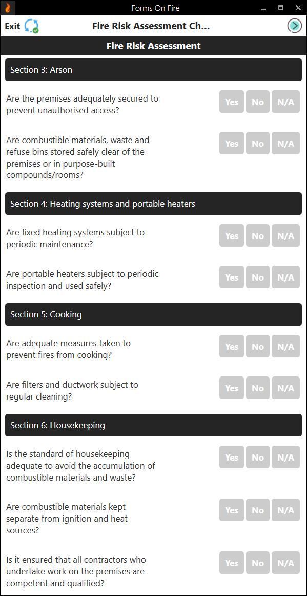 Fire risk assessment template part 2.