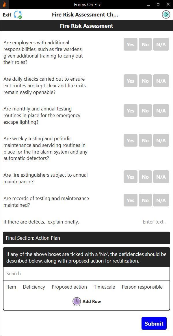Fire risk assessment template part 5.