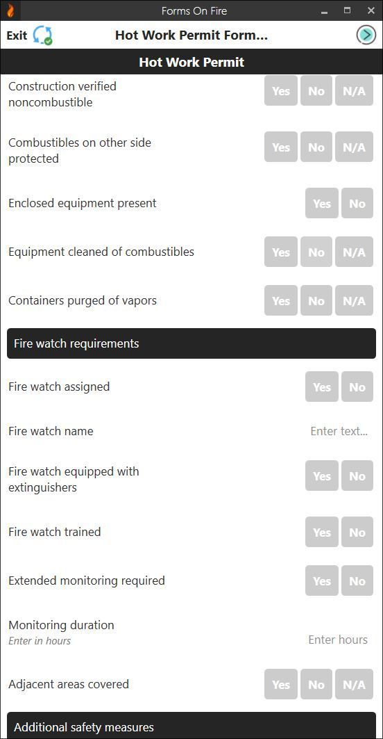 How work permit form screen 3.