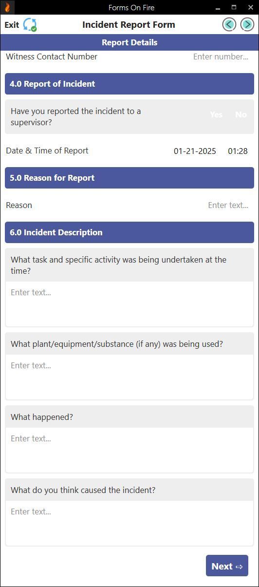 Incident report form template part 2.