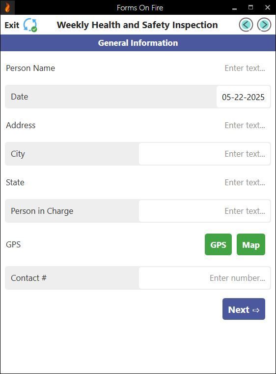 Weekly health and safety checklist part 1.