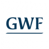 The logo for gwf is a blue and white logo on a white background.