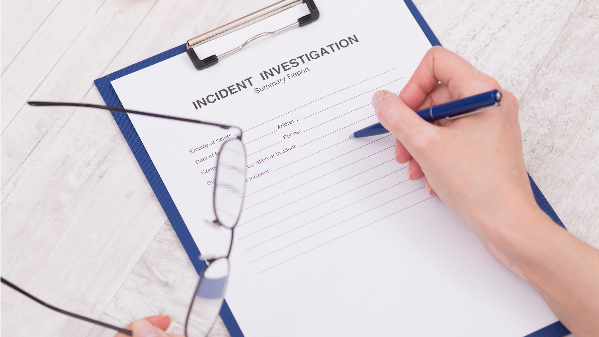 Incident management form