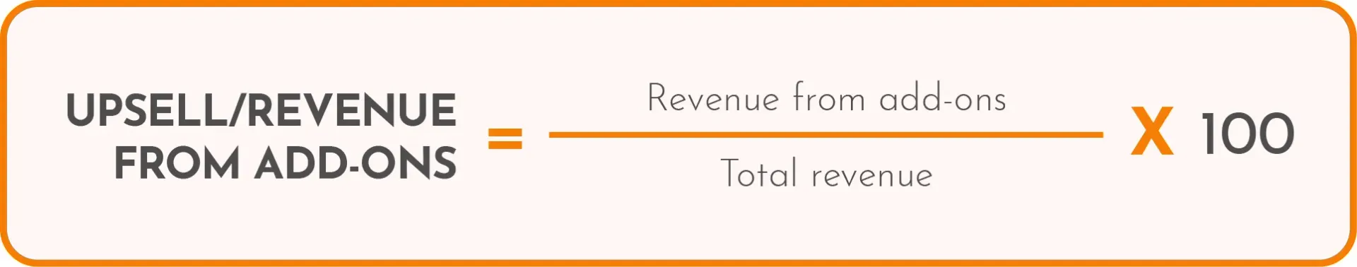 A formula for calculating revenue from upsells done by field technicians.