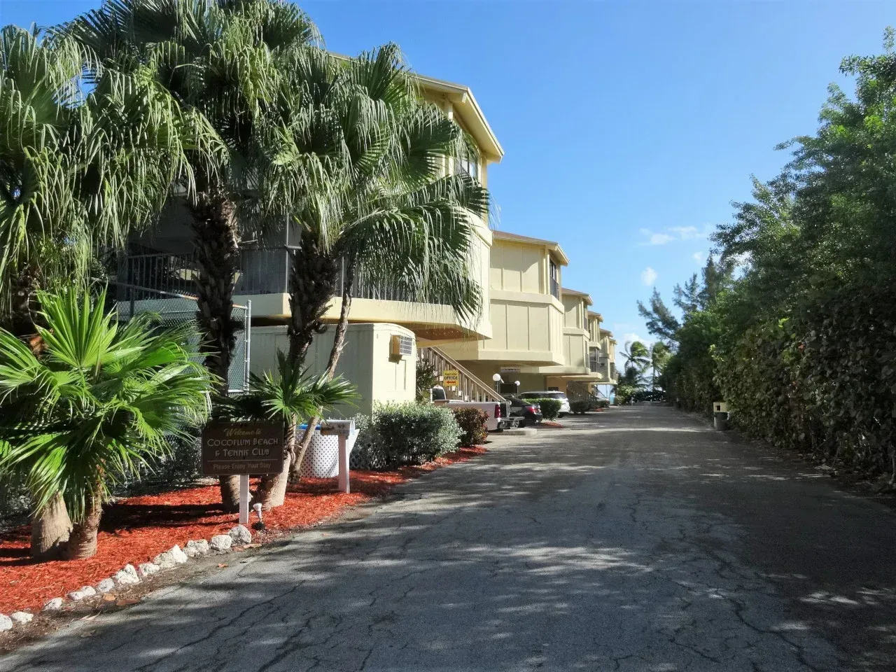 ground view of property entrance at Coco Plum Beach and Tennis Club and Marina in the Florida Keys