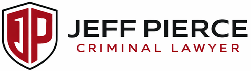 Logo for Jeff Pierce, Criminal Lawyer, with red