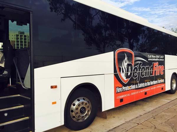 defend fire tour bus